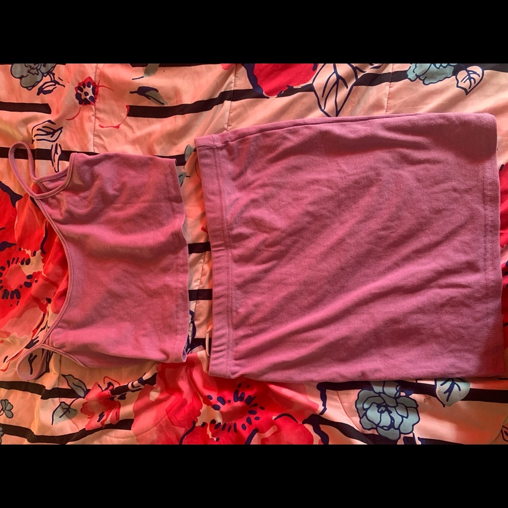 Purple mini skirt set (tried on but never worn)